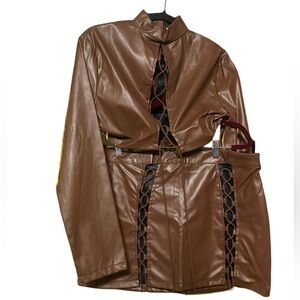 Chocolate skirt set in size extra large